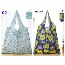1 pezzo Borsa della spesa pieghevole, portatile, alla moda, impermeabile, di grande capacità, adatta per la spesa al supermercato, i viaggi, la conservazione di verdure/frutta/mobili/giocattoli