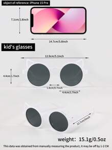 4-Pack Kids Fashion Eyeglasses, Combination Of Various Frame Styles: Square, Round Cat-Ear, Cat-Eye, And Oval Frames, Colorful Options, Suitable For Boys And Girls, Decoration For Daily Wear, Travel, Holidays, Parties, And Photography Props. - Multicolor - View 9