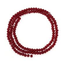 1pc Transparent Dark Red Flat Faceted Abacus Crystal Spacer Beads, Fashionable Versatile All-Match Handmade DIY Bracelet Necklace Jewelry, Suitable For Funky Jewelry Making, Phone Strap, Keychain, Wholesale Beads
