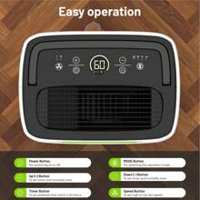 OYAJIA 25L/Day Dehumidifier For Mould And Moisture Extraction Quiet 36dB - 30㎡,Dehumidifiers For Home With Digital Humidity Display,24 Hour Timer, Auto Defrost, Laundry Drying, Continuous Drainage Ideal For Damp Flats, Apartments - UK Plug(220-240V) - View 2