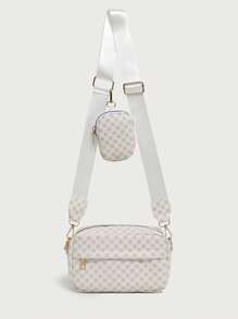 1 Set Girls' Crossbody Bag, Shoulder Bag, Coin Purse, Retro Pattern Shoulder Bag, Suitable For Daily Use, Parties, Ideal Gift Option