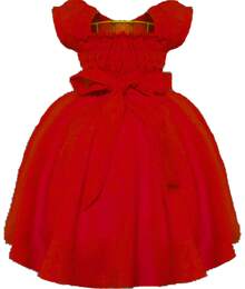 Vestido Formatura Menina Vermelho Natal Infantil Aniversário Daminha Casamento Veneza - Vermelho - Visão 4