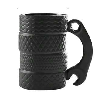 HappyWare Taza de Céramica en Forma de Llantas Apiladas