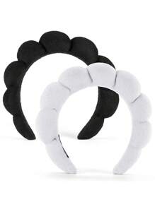 2 Băng đô spa cho bé gái dùng để rửa mặt hoặc chăm sóc da mặt, Băng đô chăm sóc da thời trang, Bộ băng đô vải bông - Băng đô trang điểm phồng dùng để rửa mặt, đắp mặt nạ và sử dụng hàng ngày - Nhiều màu - Xem 6