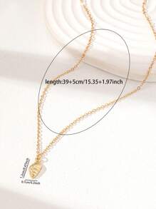 1 件精致小巧的夏季海滩风格贝壳吊坠项链，适合女士珠宝配饰，海滩项链