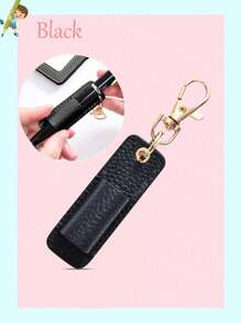 1pc Portable Student/Office Stationery Pen Holder With Key Chain, Mini Pen Clip,Back To School,School Supplies,Pencil Case,Pencil Pouch,School Bag