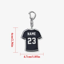Soccer Jersey Custom Acrylic Keychain Sports Fans Gift For Kids Sports Sports Team Gift Custom Keychain Bag Tag,Unique Double-Sided Design, Suitable For Fans' Personalized Decoration Keychain Pendant, Birthday Custom Gift, Christmas Custom Gift