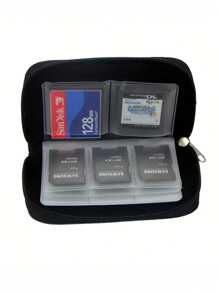 1 pièce Sac de rangement multifonction en PVC pour cartes mémoire, appareil photo, cartes CF, cartes SD