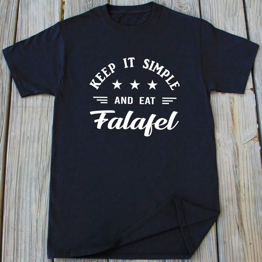 Falafel T Shirt Funny Falafel Eating Lover Gift Shirt Tee - Black - View 1