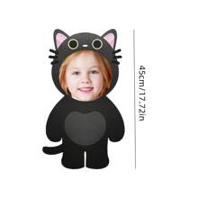 Gối ném bằng vải nhung hình mèo dễ thương tùy chỉnh - Món quà hoàn hảo cho ngày lễ tình nhân, Giáng sinh, Lễ tạ ơn và sinh nhật | Vải polyester mềm có khóa kéo | Thích hợp cho trang trí phòng khách, ghế sofa, giường và ô tô - Tải lên tùy chỉnh hình ảnh - Xem 9