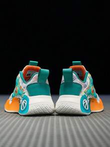 Kids' Fashionable Summer Breathable Sports Shoes, Contrast Color Design With Luminous, Adjustable Rotating Strap, Anti-Slip & Shock-Absorbing, Suitable For Daily Wear - Multicolor - View 3