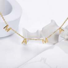 1pc Fashion Minimalist Letter Necklace For Women, Versatile Vintage Stainless Steel Necklace Suitable For Daily Wear