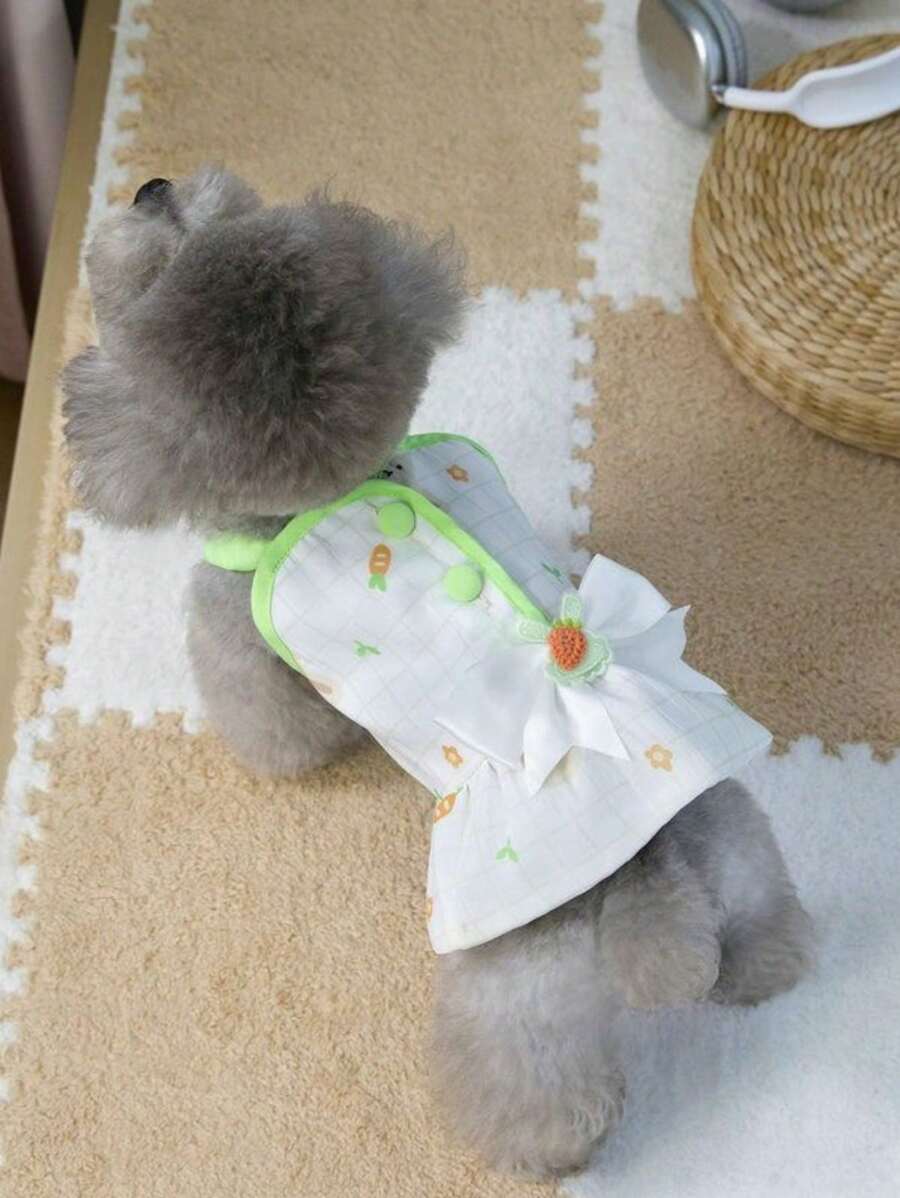 夏季薄款泰迪狗裙子连衣裙小型宠物适合贵宾犬、比熊犬、约克夏犬、小猫春夏季