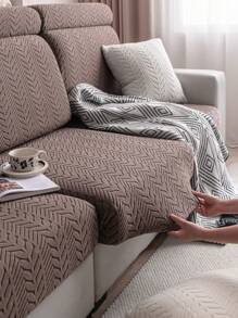 1 tấm bọc ghế sofa Jacquard màu trơn đàn hồi cao, thiết kế hiện đại tối giản, chống trượt mọi mùa, có thể giặt bằng máy, bảo vệ ghế sofa thân thiện với vật nuôi, trang trí phòng khách - Màu nâu - Xem 5