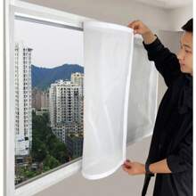 DIY Self-Adhesive Mosquito Net Window Screen, PP Material Anti-Bug Home Curtain, Removable And Washable, Pet Friendly No-Drill - White - View 9
