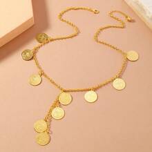 Collana con pendente a moneta antica vintage e ingrandito, di moda