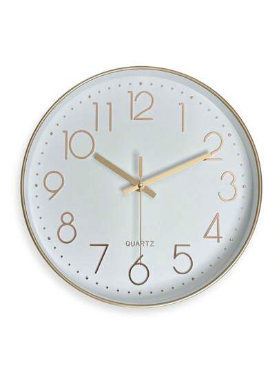 1pc 12 Inch Moderne Minimalist Goud 3D Plastic Glass Hang Silent Non Ticking Wand Clock, Living Room, Home, Kitchen, Bedroom, Office Outdoor Art, Friends (No Battery Included) Birthday Graduation Room Klok Bedroom Dormitory Back To School Surprise Home Supplies