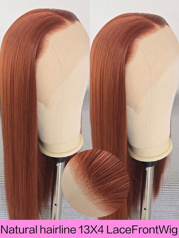 Redwood Wig 13x4 Synthetic Lace Front Wig Pre-Plucked Glueless Long Silk Straight Wigs For Women Heat Resistant Fiber Natural Density Suitable For Daily Party Wear 26inch