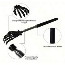 1pc Stainless Steel Retractable Back Scratcher, Non-Slip Rubber Handle, Portable Back Massager Tool, Elegant Gift For Men And Women