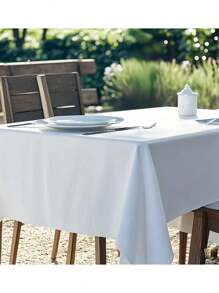 1 pièce Nappe rectangulaire blanche élégante - Parfaite pour les mariages, les fêtes et les événements extérieurs, la décoration de Noël et d'Halloween - Polyester durable, plusieurs tailles disponibles 59*102 pouces - Multicolore - Voir 10