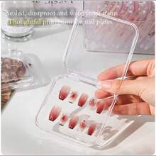 Wear-Resistant Storage Box, Handmade Transparent Nail Polish Display Case, Small Nail Art Packaging Box For Final Products - Transparent - View 5