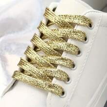 Unisex Flat Color Flash Small White Shoes Canvas Shoes Sneakers LACES