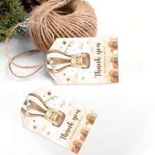 50 chiếc thẻ gấu cảm ơn vì đã ăn mừng cùng chúng tôi - Thẻ gấu mừng em bé chào đời Thẻ quà tặng Nhãn giấy Gói quà Thẻ treo Thẻ cảm ơn cho tiệc cưới, tiệc sinh nhật, tiệc mừng em bé chào đời - Nhiều màu - Xem 11
