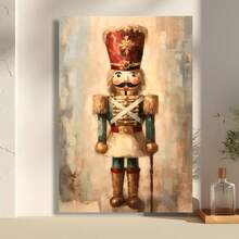 Framed Vintage Nutcracker Canvas Poster - Retro Cartoon Themed Art Deco Wall Art For Home Office, Living Room, Bedroom  Indoor Portrait Orientation, Ideal For Kitchen, Bathroom Decor  Birthday Party Decor, Mother's Day New Year Easter Gift, , Home Living Room Office Wall Decor, Perfect Gift And Wall Decoration - 裱框 - 查看 1