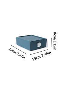 1 Stück bunte Aufbewahrungsbox für Zuhause, Schubladentyp Schreibtisch Make-up Organizer Box, Kosmetikorganizer Box, mehrstöckige stapelbare Schmuckbox, Brillenbox Ausstellungsbox