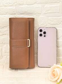 新款女士长款 PU 皮革钱包 柔软时尚休闲大容量多功能手拿包带卡槽和文件夹携带方便适合作为节日礼物钱包钱包长款钱包