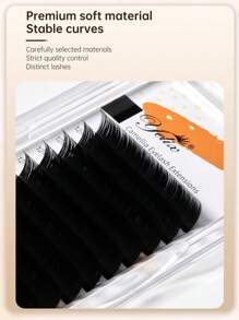 yelix 12排B/C/CC/D/L卷翘柔软浓密山茶花睫毛延长自然经典3D俄罗斯仿貂假睫毛预制优质羊绒单根睫毛美容沙龙简易扇形0.07粗度睫毛科技用品24小时约会魅力睫毛簇、睫毛簇、单根睫毛、睫毛、假睫毛 - 黑色 - 查看 9