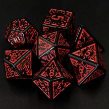 7pcs 18mm Vintage Acrylic Multi-Faceted Dice, Party Supplies & Gifts For Gamers