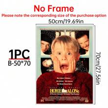 1/6Pcs Home Alone - Movie Posters Wall Arts - 90's Movie Posters - Canvas Wall Decorate - Home Alone Movie Poster For Living Room Bedroom Decor Gifts Birthday Graduation