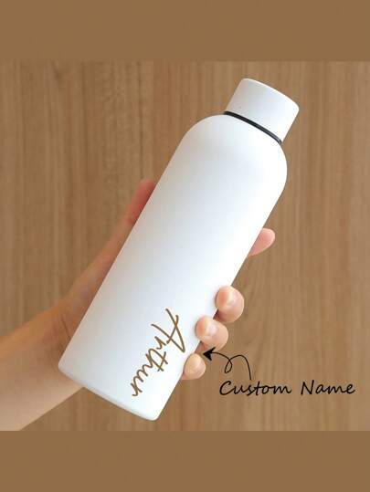 Minimum Quantity 1. Customizable Name Personalized Insulated Water Bottle - Suitable For School, Travel, Office, Gym - Laser Engraving - Simple Style, Multi-Functional, Anti-Mold, Ornamental, Reusable, Exquisite, Stylish, Adorable, Modern, Custom, Unique, Personalized, Ideal Gifts For Him, Ideal Gifts For Her, Her, Friends Kitchen, Dining Room, Bedroom, Office, Living Room, Home, Garden, Tea Room, For Anniversaries, For Birthdays, For Housewarming, For Graduation Back To School, Home & Living, Christmas Home Atmosphere, Autumn Home Refresh