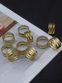 1pc Copper Alloy DIY Round Circle Tools Hand Making Jump Ring - Gold - View 2