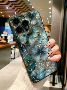 1pc Minimalist Butterfly Eye Skin-Feel Anti-Drop TPU Phone Case Compatible With IPhone 17/11, 16 Pro Max, 16 Pro, 16, 15 Pro Max, 14 Pro Max / Galaxy S25 Series, A16 / Honor X6A, X7B, X8B / 13C, Note 13