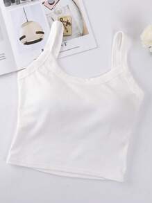 4pcs Women Backless Sports Bra With Built-In Padded Cups, Tank Top Style