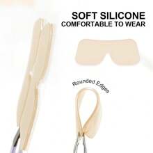 12/24片装 5D 立体耳贴，男女通用隐形提拉耳贴，适合拍照、跳舞、派对、面部化妆、化妆、房间装饰、梳妆台、旅行、卧室、化妆配件、圣诞礼物、化妆品、化妆工具、便宜好物、礼物、女士礼物、圣诞礼物 - 杏色 - 查看 7