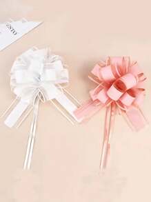 2/5pcs Wedding Car Decoration Bow, Pink/White/Red Wedding Car Door, Stair Decoration Bow, Handle Decor, Bowknot Wedding Decor, Suitable For Wedding Table & Chair, Gift Decoration (Requires Assembly) - Multicolor - View 7