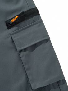 Quần dài nam màu xám, thích hợp cho các hoạt động ngoài trời như leo núi, câu cá, cắm trại, leo núi, tập thể dục, chạy bộ và thời trang công sở thường ngày. Khóa kéo, túi lớn, cạp chun, túi chéo, ống quần thẳng, thích hợp cho mùa xuân. - Xám - Xem 8