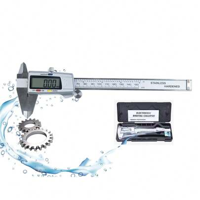 Digital Caliper 0-6" Measuring Tool With Metal Ruler, Micrometer Caliper With Auto-Off Feature, Interchangeable Between Inches And Millimeters For DIY/Household And 3D Printing