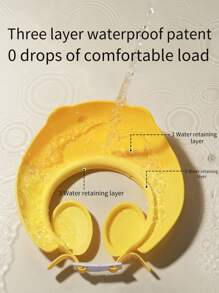 1 件装婴儿洗发帽，卡通熊设计防水浴帽，可调节尺寸婴儿耳朵和眼睛保护浴帽，婴儿洗澡、新年的完美礼物 - 嬰兒洗頭帽 - 查看 7