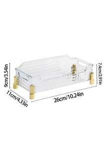 1pc Luxury Cosmetic Storage Box, High Aesthetic Bedroom/Bathroom Countertop Organizer, Facial Mask & Skincare Products Rack