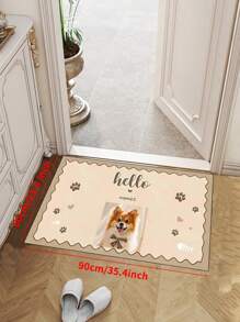 1pc Personalized Doormat With Anti-Slip Silica Gel Bottom, Customized Carpet Mat With Your Photo & Text-Soft, , Washable Customized Entryway Themed Mat-Custom Personalized Gift- Housewarming, Birthday Gift