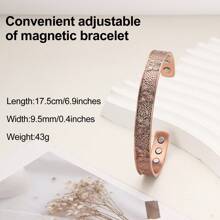 1PC Butterfly Bracelet Women's Retro Personalized Magnetic Red Copper Bracelet Party Gift Suitable For Daily Wear