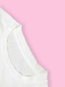 Letter Printed Short T-Shirt, Y2K Spring And Summer Short-Sleeved Crop Top, Women's, |Summer Tops,Tops For Women,Summer Top,Graphic Tees Women,Haut,Tops Verano,Tops Mujer,Going Out Tops Women,Women Tops,T Shirts For Women,T Shirts Women,T Shirts Femme,Tops Damen,,Holiday Outfits Night,Summer Holiday,T Shirt Damen,Tops For Summer,Cute Tops,Summer Tops For Women - 白色 - 查看 5