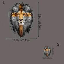 Set de 1/2/3 pegatinas de transferencia de calor con estampado de Jesús y león, pegatinas de plancha para hacer manualidades en ropa, camisetas, máscaras, vaqueros, mochilas