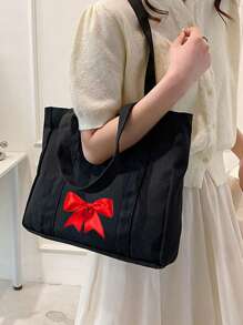 韩版复古手提包女2025新款时尚百搭手提包高端感简约小众单肩手提包 - 黑色 - 查看 18