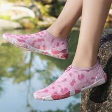 女士潜水鞋、水上乐园鞋、溪流徒步鞋、防滑水上运动冲浪沙滩鞋、轻便室内健身鞋，适合游泳、瑜伽、跑步、举重 - 粉色 - 查看 5