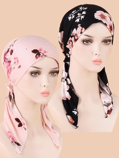 花卉印花飞行员帽，休闲时尚，适合日常佩戴